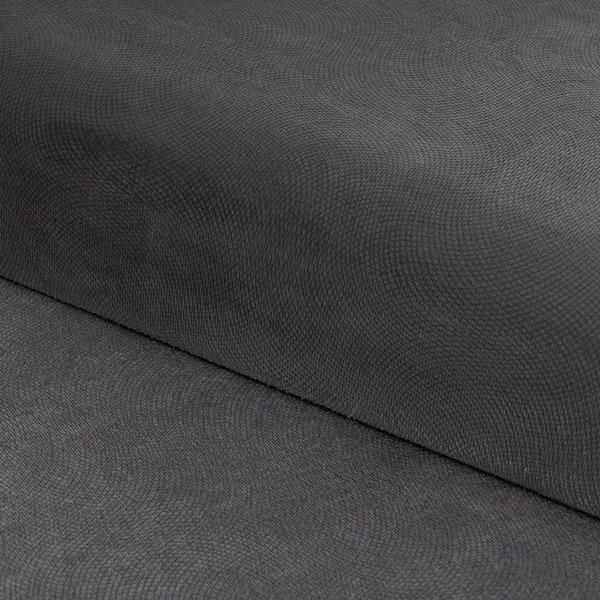 Taburet gri închis cu tapițerie din catifea Estela – Casa Selección-image-1