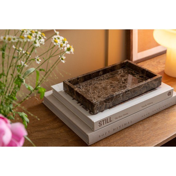 Tavă decorativă din marmură 15x25 cm Lazio – PT LIVING-image-1
