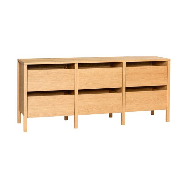 Comodă în culoare naturală cu aspect de lemn de stejar 150x65x40 cm Forma – Hübsch