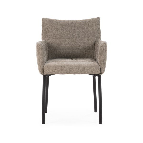 Scaun de living maro deschis cu cotiere tapițat Naomi – MOME-image-4