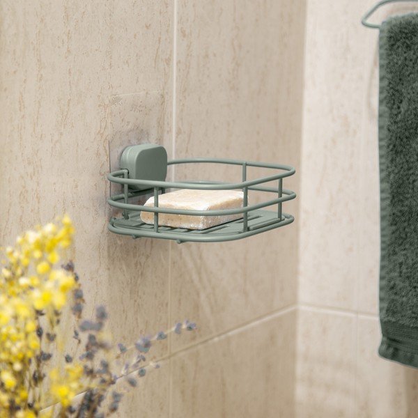 Savonieră verde-mentă autoadezivă din metal Grena – Compactor-image-1