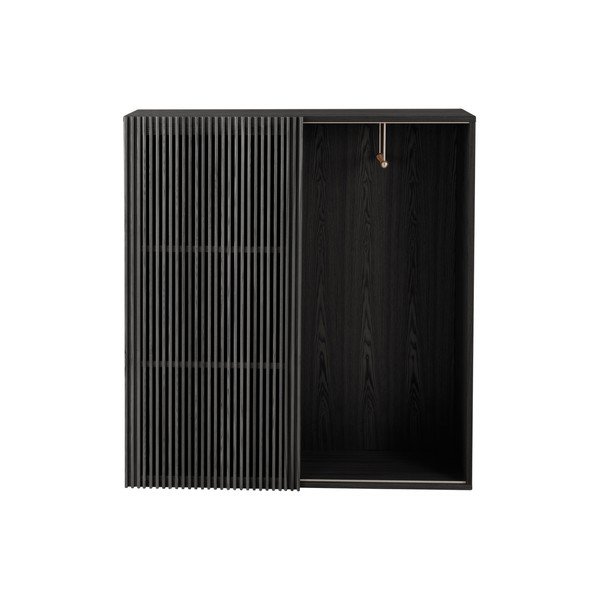 Set pentru hol negru cu aspect de lemn de frasin 110x120x40 cm Sion – Jotex-image-3