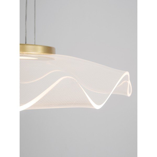 Lustră aurie LED din aluminiu cu abajur din sticlă acrilică Siderno – Nova Luce-image-3