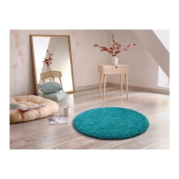 Covor rotund Universal Aqua Liso, ø 80 cm, albastru-image-1