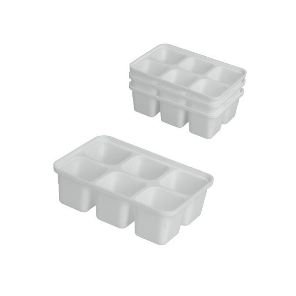 Set 4 forme pentru gheață Metaltex Ice Cube, alb-image-1