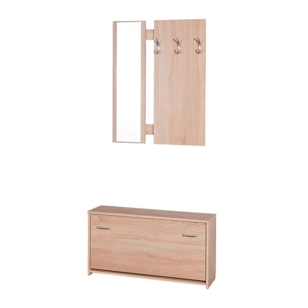 Set de mobilă pentru coridor 13Casa Hola, cu aspect de lemn-image-1