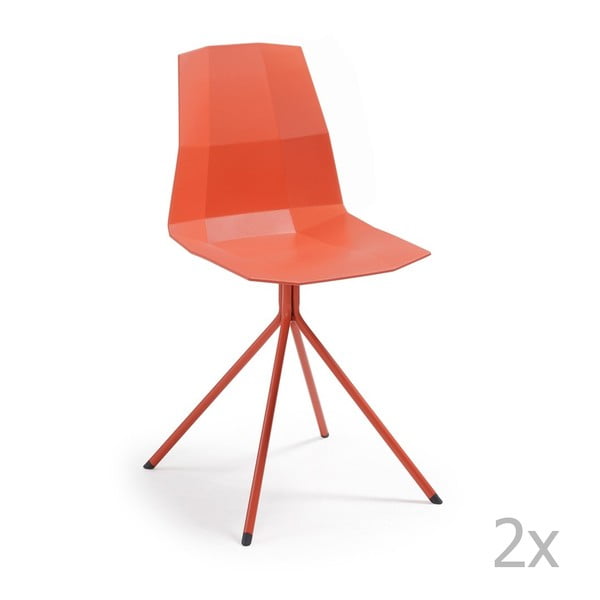 Set 2 scaune La Forma Mint, roșu