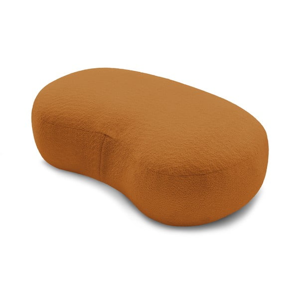 Puf din stofă bouclé galben muștar Saint-Germain – Bobochic Paris-image-4