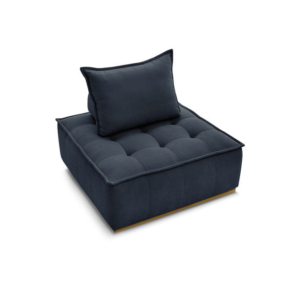 Fotoliu albastru închis cu tapițerie din chenille Elisa – Bobochic Paris-image-4