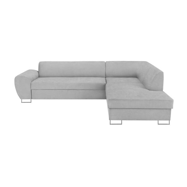 Canapea extensibilă cu spațiu pentru depozitare Kooko Home XL Right Corner Sofa Piano, gri