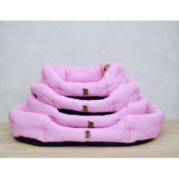 Pătuț pentru animale de companie, roz, din bumbac, 65x50 cm Pinky - Petsy-image-3