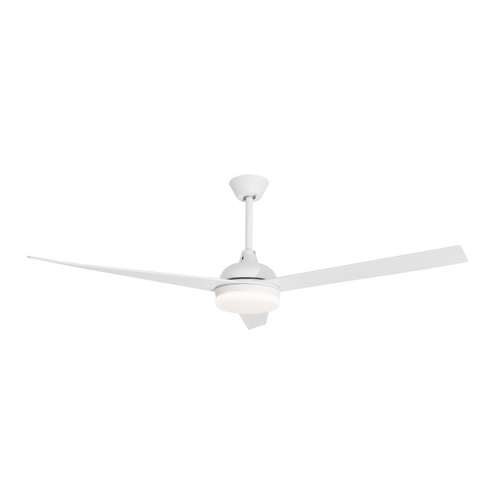 Plafoniera alb mat LED din metal cu abajur din sticla Flow – Nova Luce