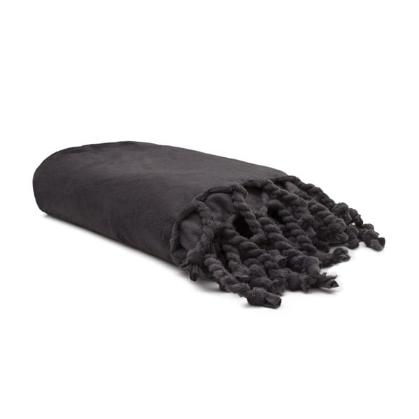 Pătură, gri închis, Domarex Tassel, 130x160 cm