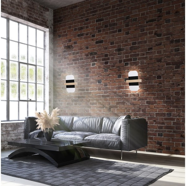 Aplică de perete negru-alb LED April – Candellux Lighting-image-1