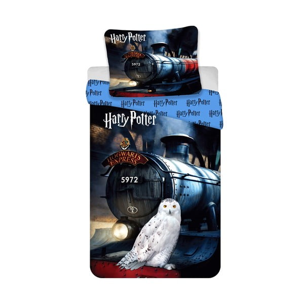 Lenjerie de pat din bumbac pentru copii Jerry Fabrics Harry Potter, 140 x 200 cm