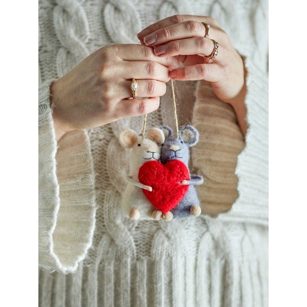 Ornament de Crăciun din lână Peo – Bloomingville-image-1