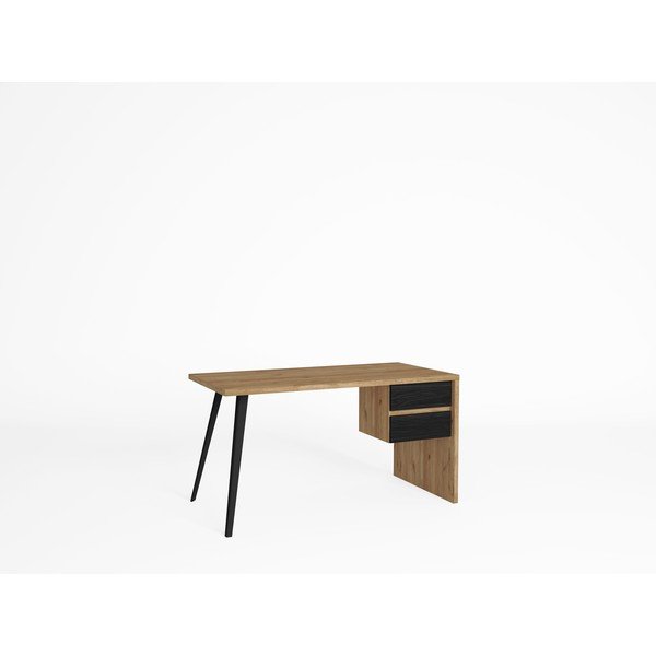 Birou cu blat cu aspect de lemn de stejar 69x136 cm Eliot – Marckeric-image-2