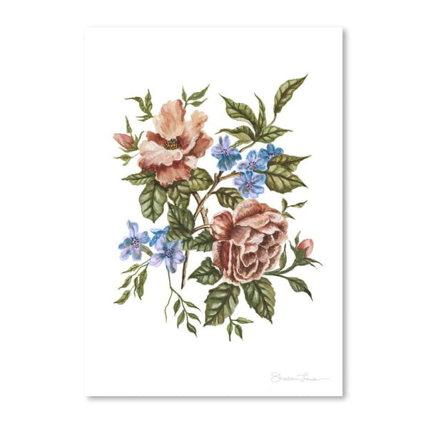 Poster Americanflat Rustic Wildflower Bouquet by Shealeen Louise, 30 x 42 cm