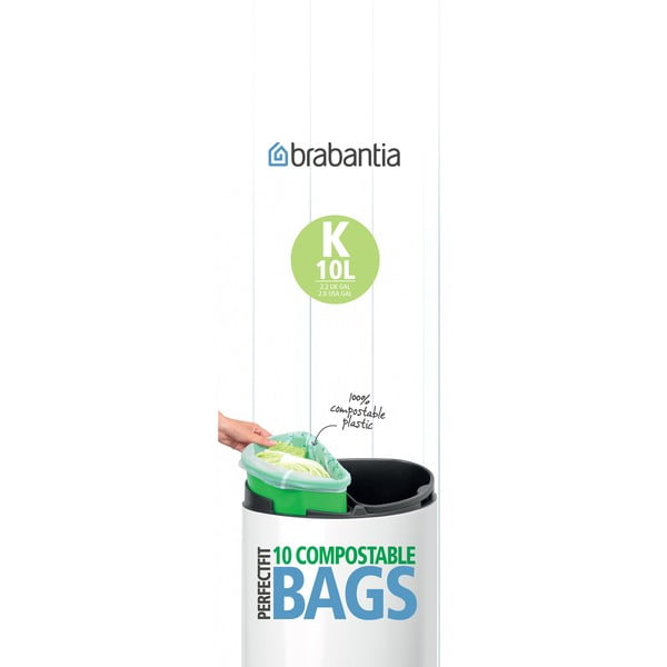 Set de saci de gunoi compostabili 10 buc. 10 l PerfectFit K – Brabantia