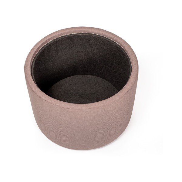 Măsuţă auxiliară cu spaţiu de depozitare şi panou detaşabil din stejar, culoare roz, ⌀ 56 cm, Askala Ibisco-image-2