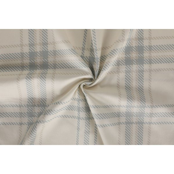 Lenjerie de pat albastru-deschis/bej din bumbac satinat pentru pat dublu/extinsă 240x220 cm Terry – Mijolnir-image-4