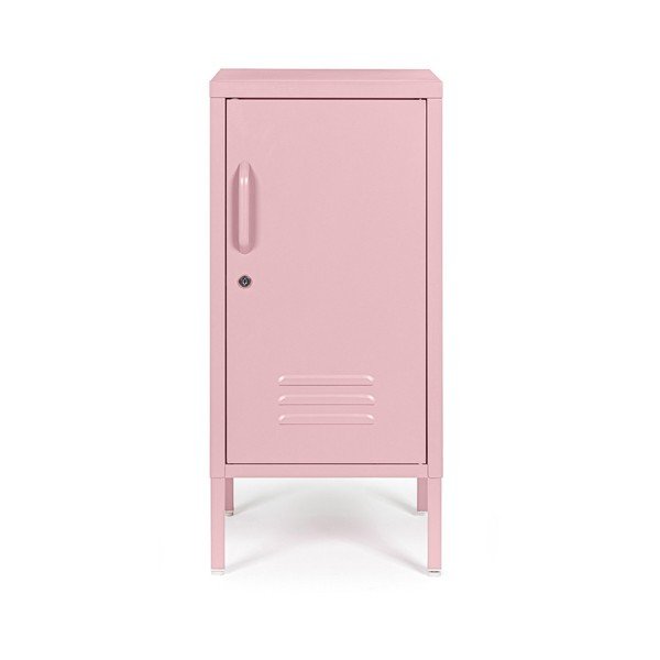 Dulap roz deschis din metal cu încuietoare 35x76x40 cm Cambridge – Yes Everyday