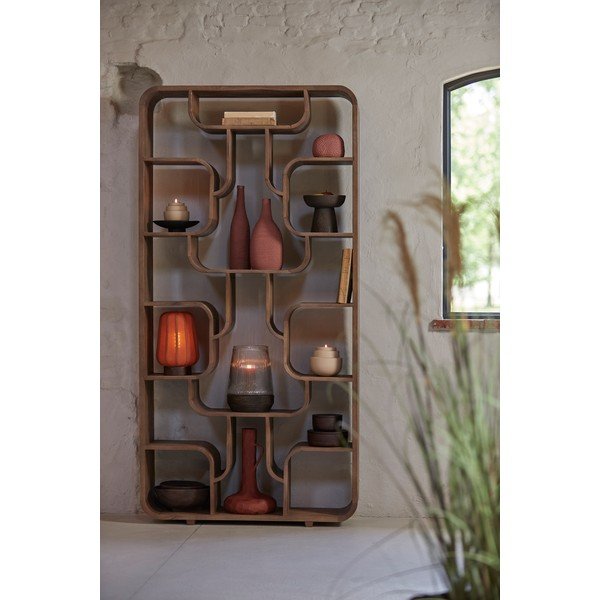 Veioză teracotă din metal cu abajur textil (înălțime 29 cm) Bibia – Light & Living-image-1