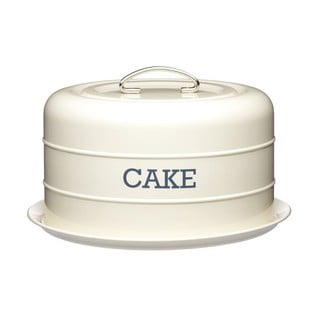 Cutie metalică pentru prăjituri Kitchen Craft Nostalgia, ⌀ 28,5 cm, crem