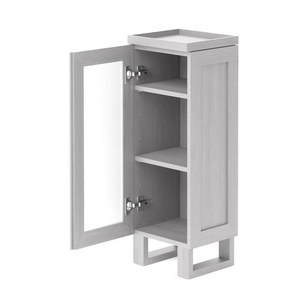 Dulap de baie din lemn de stejar Wireworks Mezza, alb-image-3