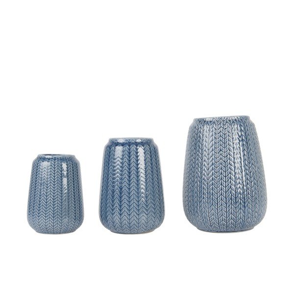 Vază ETH Knitted, medie, albastru-image-2