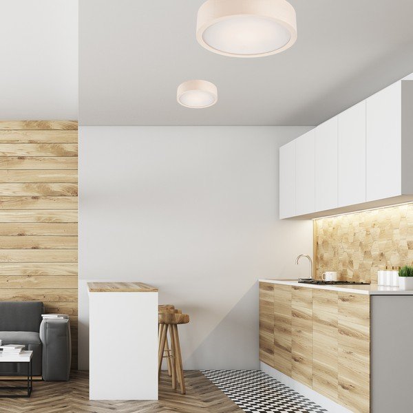 Plafonieră albă cu abajur din sticlă ø 27 cm Eveline – LAMKUR-image-2