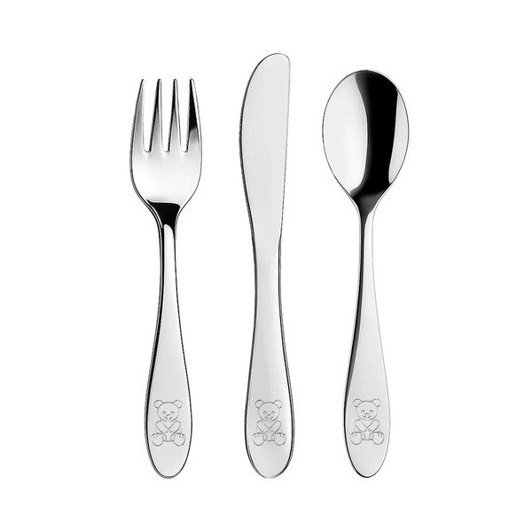 Tacâmuri pentru copii argintiu din oțel inoxidabil 3 buc. – Orion