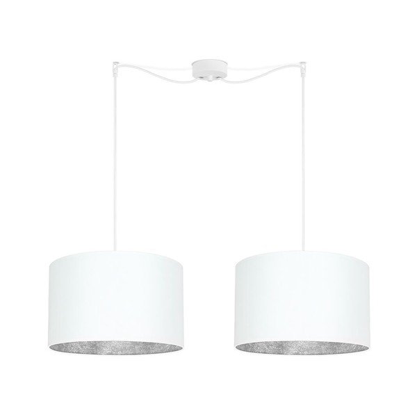 Lustră cu două brațe Sotto Luce Mika, ⌀ 40 cm, alb - argintiu