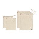 Set 4 săculeți pentru gustări Ladelle Eco din bumbac reciclat