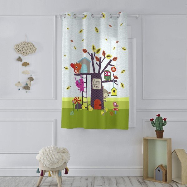 Draperie din bumbac pentru copii Moshi Moshi House, 135 x 180 cm-image-1