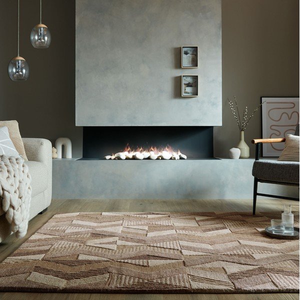 Covor maro țesut manual din lână 200x290 cm Moda Asher – Flair Rugs-image-1