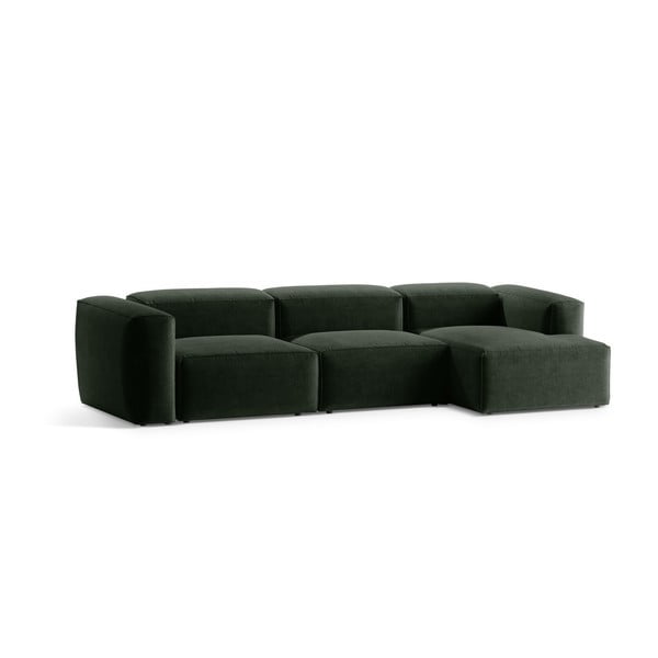 Colțar verde (cu colț pe partea dreaptă/cu șezlong) Bergamo – Cosmopolitan Design-image-2