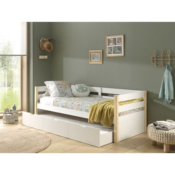 Sertar pentru sub pat de copii  alb Margrit - Vipack-image-2