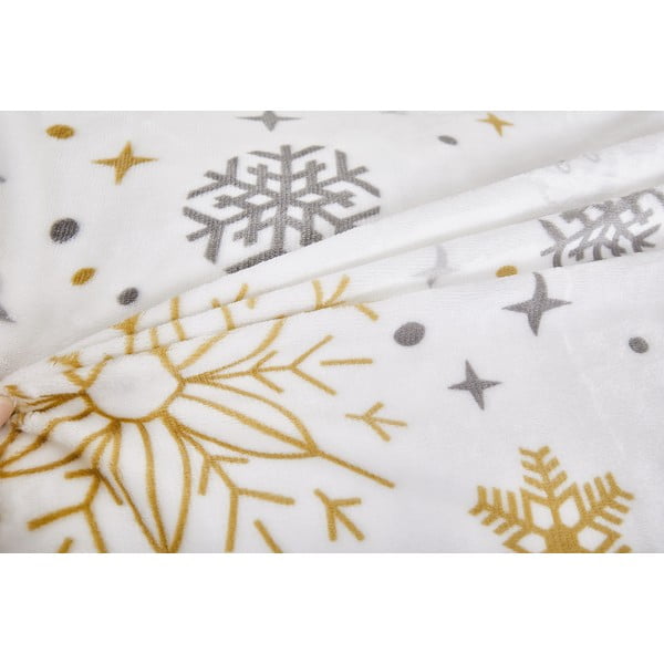 Lenjerie de pat crem din micropluș pentru pat de o persoană 140x200 cm Magic – My House-image-3