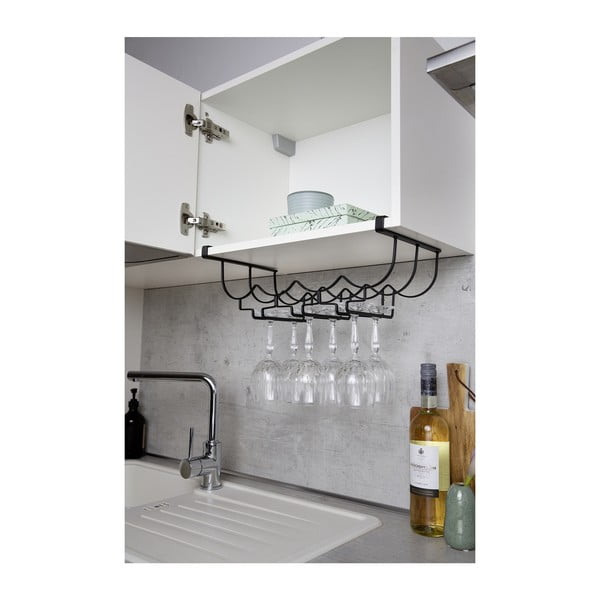 Suport pahare și sticle vin, metalic, pentru raft Wenko-image-4