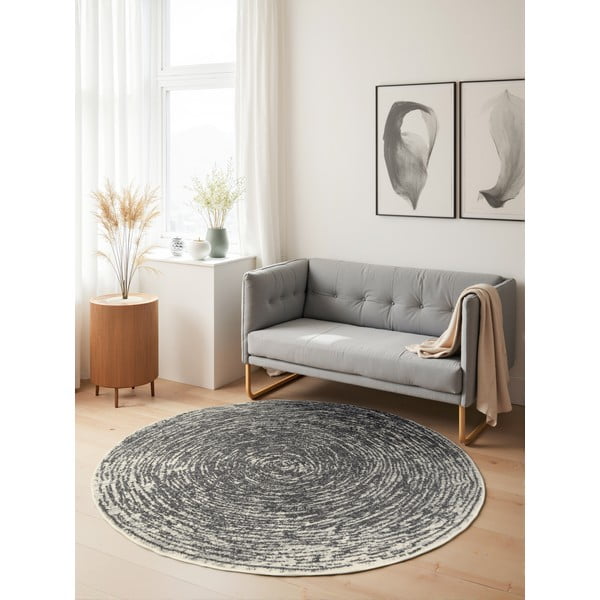 Covor gri-crem rotund ø 160 cm Gloria Cavallo – Hanse Home-image-1