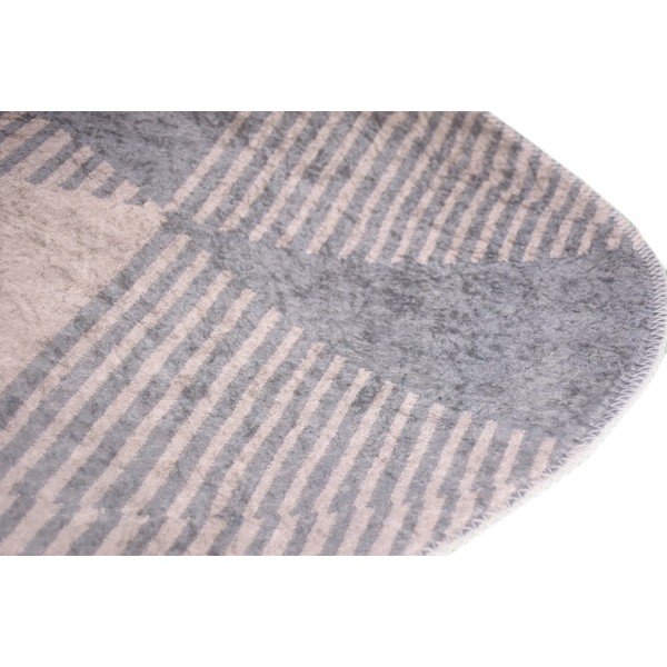 Covor gri lavabil 80x120 cm Oval – Vitaus-image-2