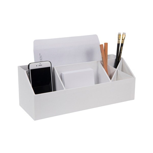 Organizator pentru birou Bigso Desktop, 33,5 x 12,5 cm, alb-image-2