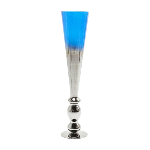 Vază din sticlă Kare Design Melange, înălțime 90 cm, albastru