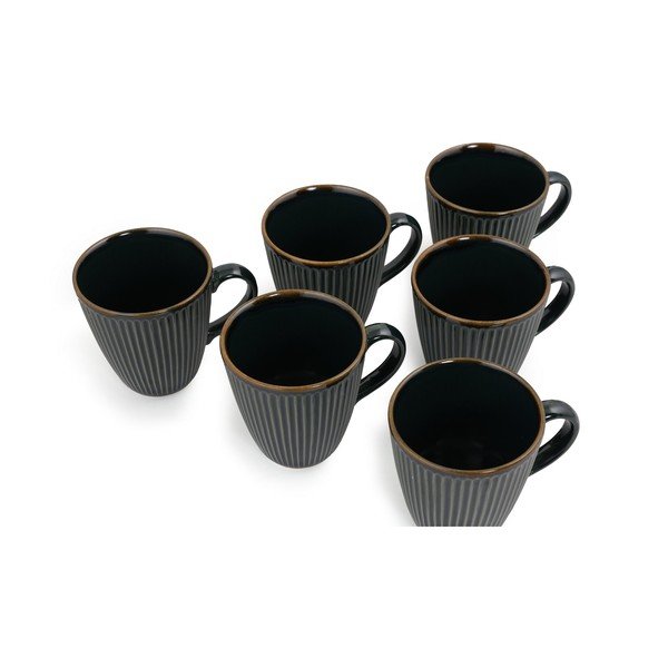 Căni verde-închis 6 buc. din ceramică 0.3 l – Hermia-image-4