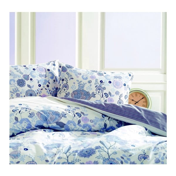 Lenjerie de pat cu cearșaf Morris, 200 x 220 cm, albastru