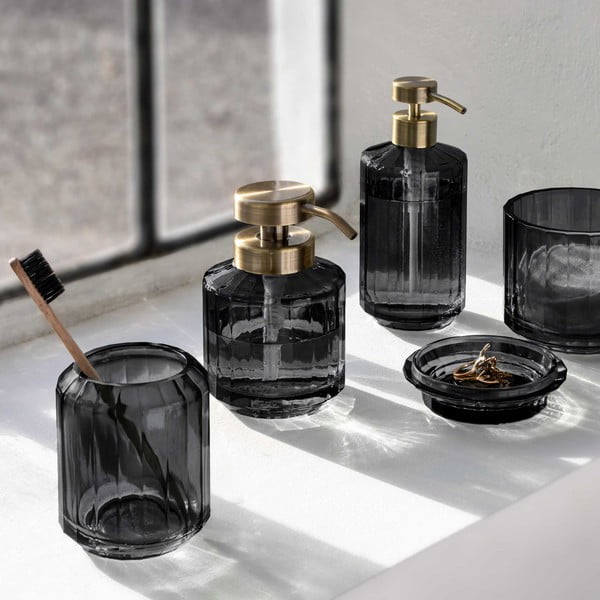 Suport pentru periuța de dinți negru din sticlă Vision – Mette Ditmer Denmark-image-2