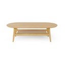 Măsuță de cafea în culoare naturală cu aspect de lemn de stejar 60x130 cm Curved – Woodman