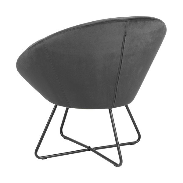 Fotoliu cu husă din catifea Actona Center, gri-image-3