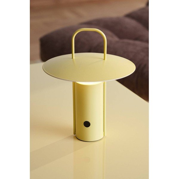 Veioză galbenă LED cu intensitate reglabilă din metal (înălțime 24 cm) Venna – Jotex-image-1